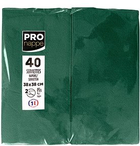 PROnappe Servietten tannengrün 2-lagig 38,0 x 38,0 cm, 40 St.