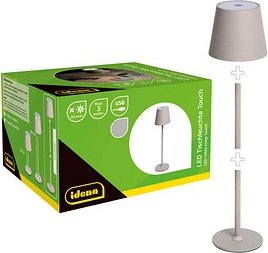 Idena 50153 Touch Tischlampe grau