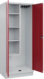 CP Putzmittelschrank Classic PLUS 080120-02 S10001 lichtgrau, rubinrot 80,0 x 50,0 x 195,0 cm, aufgebaut, 1 St.