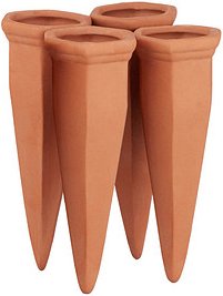 relaxdays Tonkegel für Bewässerung, 4 St.