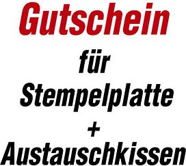 trodat Gutschein für Stempelplatte für trodat 4913 mit Logo