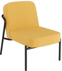 medso powered by PAPERFLOW Sessel MEDSO S Rund gelb schwarz Stoff, 1 St.