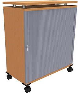 Thumbnail - fm Sidney Bürowagen buche 2 Ebenen 93,4 x 46,3 x 103,8 cm