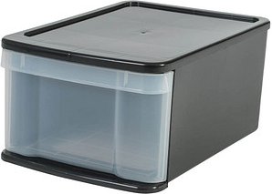 Thumbnail - IRIS Ohyama Aufbewahrungsbox 11,0 l transparent, schwarz 26,0 x 37,0 x 17,5 cm