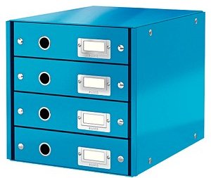 Thumbnail - AKTION: LEITZ Schubladenbox Click & Store blau 60490036, DIN A4 mit 4 Schubladen mit Prämie nach Registrierung
