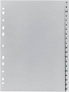 Exacompta Ordnerregister DIN A4 Vollformat A-Z grau 20-teilig, 1 Satz