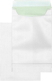 MAILmedia Faltentaschen Securitex DIN C4 ohne Fenster weiß mit 5,0 cm Falte, 100 St.