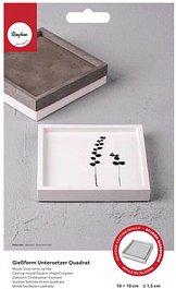 Rayher Gießform Untersetzer Quadrat grau