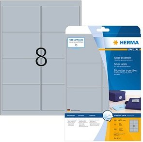 Thumbnail - 200 HERMA Folienetiketten 4114 silber 99,1 x 67,7 mm