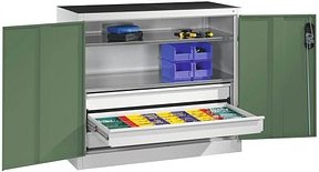 CP Metallschrank 8821-5035 S10080 lichtgrau, rededagrün 93,0 x 50,0 x 100,0 cm, aufgebaut, 1 St.