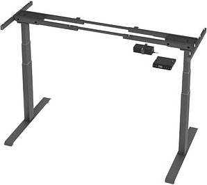 BaseLite elektrisch höhenverstellbares Schreibtischgestell grafit ohne Tischplatte, T-Fuß-Gestell grau 106,5 - 176,5 x 5...