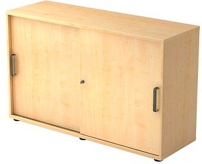 HAMMERBACHER Schiebetürenschrank Haziender, V1752S/3/3/SG ahorn 1 Fachboden 120,0 x 40,0 x 74,8 cm