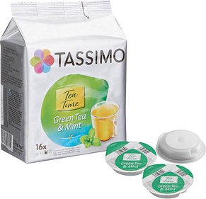 TASSIMO Tea Time Green Tea & Mint Teediscs 16 Portionen