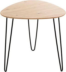 Thumbnail - HAKU Möbel Beistelltisch dreieckig MDF-Platte eiche 48,0 x 48,0 x 48,0 cm, 1 St.