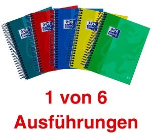 OXFORD Collegeblock European Book kariert DIN A6 farbiger Rand, 1 Block