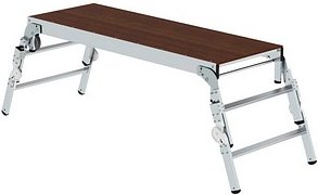 Thumbnail - MUNK Arbeitsplattform 30414 höhenverstellbar silber 2x 2 Stufen 220,0 x 73,0 cm
