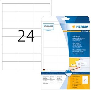 600 HERMA Etiketten 4227 weiß 64,6 x 33,8 mm