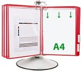 Thumbnail - tarifold Sichttafelsystem 444503 DIN A4 rot mit 50 St. Sichttafeln, 1 St.