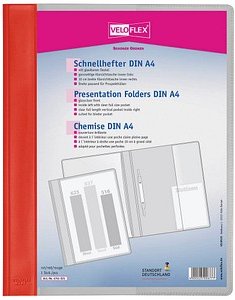 Thumbnail - VELOFLEX Schnellhefter VELOFORM® Kunststoff hellrot DIN A4 überbreit, 1 St.