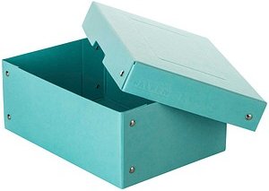 FALKEN PURE Aufbewahrungsbox 1250 Blatt pastellblau 18,0 x 25,0 x 10,0 cm, 1 St.