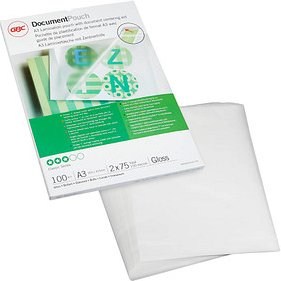 100 GBC Laminierfolien glänzend für A3 75 micron
