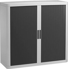 PAPERFLOW easyOffice Rollladenschrank weiß, anthrazit ohne Fachböden 110,0 x 41,5 x 104,0 cm