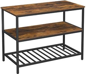 VASAGLE Küchenregal schwarz, vintagebraun 120,0 x 60,0 x 90,0 cm, 1 St.