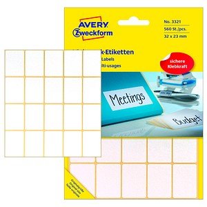 Thumbnail - 560 AVERY Zweckform Etiketten 3321 weiß 32,0 x 23,0 mm