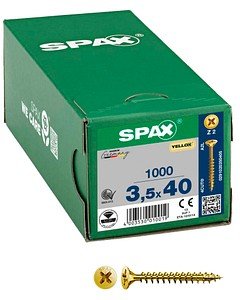 SPAX® Universalschrauben Z2 Senkkopf YELLOX 1081020350405 3,5 mm x 40 mm, 1.000 St.