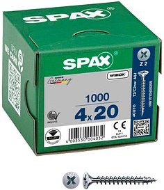 Thumbnail - SPAX® Universalschrauben Z2 Senkkopf WIROX 1081010400205 4 mm x 20 mm, 1.000 St.