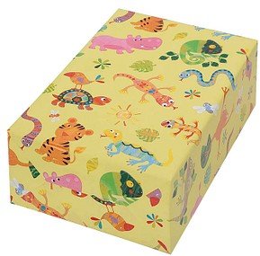 JUNG SCHÖNER VERPACKEN Geschenkpapier Fantasia Tiere mehrfarbig, 20,0 m