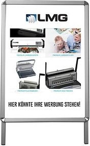 LMG Kundenstopper silber DIN A1 2 Fächer 63,0 x 75,0 x 105,0 cm, 1 St.