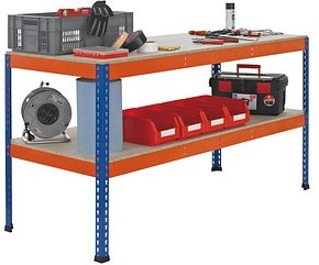 Thumbnail - SCHULTE Werkbank blau, orange 184,1 x 92,6 x 99,0 cm