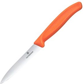 VICTORINOX Küchenmesser Swiss Classic silber, orange, Klinge: 10,0 cm, 1 St.