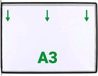 tarifold Sichttafeln DIN A3 quer schwarz, Öffnung oben, 10 St.