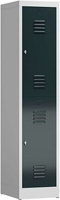 Thumbnail - ClassiX Spind anthrazit, lichtgrau X-523218, 2 Schließfächer 41,5 x 50,0 x 180,0 cm