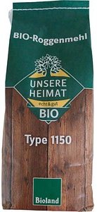 UNSERE HEIMAT Bio Bioland Roggenmehl Type 1150 1,0 kg