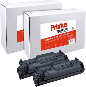 Printus schwarz Toner kompatibel zu HP 12A; Canon 703(Q2612A; 7616A005), 2er-Set