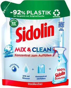 Sidolin All in 1 MIX & CLEAN Cristal Glasreiniger-Konzentrat 0,125 l