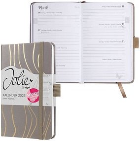 SIGEL Buchkalender Jolie 2026 mocca
