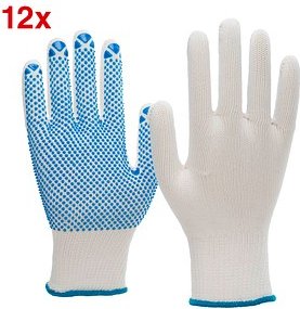 Thumbnail - NITRAS SAFETY unisex Arbeitshandschuhe 6100 weiß Größe 7, 12 Paar
