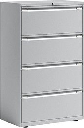 BISLEY Essentials Hängeregistraturschrank lichtgrau 4 Schubladen 80,0 x 47,0 x 130,0 cm