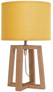 meet by Paperflow Beker Tischleuchte Senf, Textil/Holz, E14