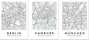 LUMA Poster-Set Stadtplan, Karton