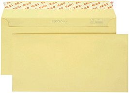 ELCO Briefumschläge Color DIN lang ohne Fenster hellchamois haftklebend 250 St.