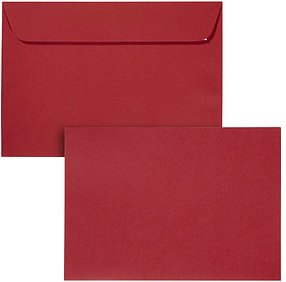 artoz Briefumschläge Mosaic DIN C5 ohne Fenster weinrot haftklebend 20 St.