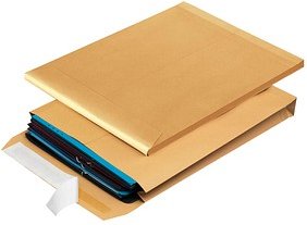 Thumbnail - MAILmedia Faltentaschen DIN E4 ohne Fenster braun mit 4,0 cm Falte, 100 St.