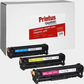 Printus cyan, magenta, gelb Toner kompatibel zu HP 128A (CF371AM), 3er-Set