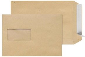 STEINMETZ Versandtaschen DIN C5 mit Fenster braun 500 St.