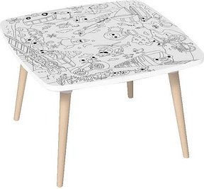 PAPERFLOW Kids Unterwegs Maltisch weiß 60,0 x 60,0 x 40,0 cm